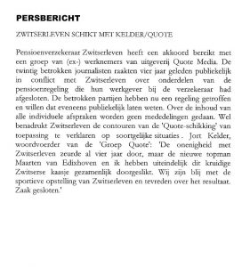 persbericht zwitserleven